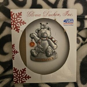 November Birthstone Teddy Bear Ornament
